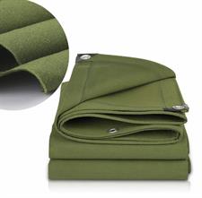 Heavy Duty Canvas Tarpal. 100% waterproof+Heat-resistance,With loops & rings on all sides with every 3 feet distance,All sides double stitched.