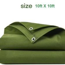 Heavy Duty Canvas Tarp Waterproof size (10ft X 10ft) USED FOR SUNSHADE AND OTHER OUTDOOR ACTIVITIES