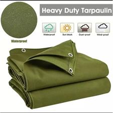 Heavy Duty Canvas Tarp Waterproof size (10ft X 10ft) USED FOR SUNSHADE AND OTHER OUTDOOR ACTIVITIES