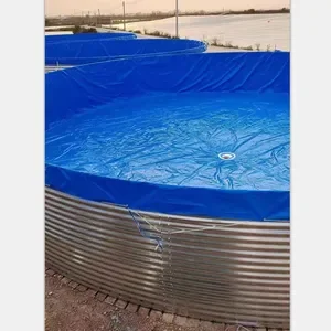 550 GSM Heavy-Duty PVC Coated Biofloc Fish Farming Tank