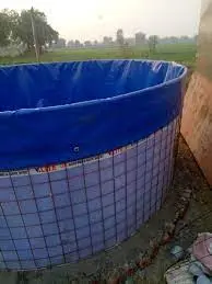 550 GSM Heavy-Duty PVC Coated Biofloc Fish Farming Tank
