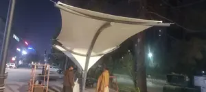 White Hyper Model Tensile Structures