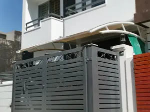 Waterproof Pvc Car Parking Shed - White, Mild Steel Pole , Durable Design With Steel Wall Materials