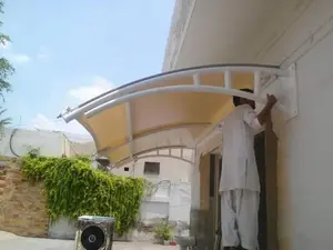 Waterproof PVC Car Parking Shed - White, Mild Steel Pole , Durable Design With Steel Wall Materials