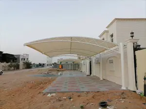 Waterproof PVC Car Parking Shed - White, Mild Steel Pole , Durable Design With Steel Wall Materials