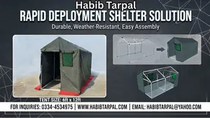 Rapid Deployment Shelter Solution, designed as a durable, weather-resistant, and easy-to-assemble temporary tent shelter.Size : 6ft X 12ft.