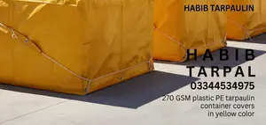 Custom Size Container Cover Tarpaulin P.E Heavy Duty Waterproof Fabric for Shipping and Industrial Use.