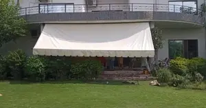 Retractable Awning Shade Striped Fabric Alternative, Rain and Windproof Cover, Multiple Size Options Durable Exterior Awning Fabric, Outdoor Shades for Patio, Deck, Balcony ,With Steel Frame.