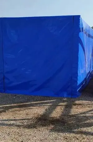 Custom Size Container Cover Tarpaulin P.E Heavy Duty Waterproof Fabric for Shipping and Industrial Use.
