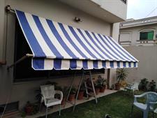 Canvas Tarpal ,Strips design, 100% Waterproof+ Heat-resistance,With loops and rings on all sides with every 3 feet distance,Used for sunshade and other outdoor activities.Without frame.