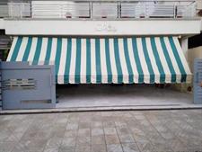 Canvas Tarpal ,Strips design, 100% Waterproof+ Heat-resistance,With loops and rings on all sides with every 3 feet distance,Used for sunshade and other outdoor activities.Without frame.