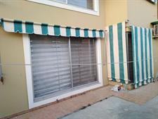 Canvas Tarpal ,Strips design, 100% Waterproof+ Heat-resistance,With loops and rings on all sides with every 3 feet distance,Used for sunshade and other outdoor activities.Without frame.
