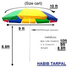 Imported Korean,10 feet diameter Rainbow Umbrella / With Uv Protection. Waterproof,Good quality,Imported Umbrella.