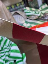 Red/White Strips Canvas Tarpal 100% waterproof+ Heat resistance , Blocks Wind & Cold air.Rings & loops on all sides with every 3 feet distance.