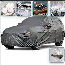 Anti-Hail Heavy-Duty Car cover with thick foam 3 layer 12mm thickness inside,100% waterproof+heat-resistance korean parachute out side layer & soft fabric layer inside to prevent car from scratches.