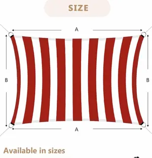 Imported, Red/White Premium,Highy Quality PVC Tarpal,100% Waterproof, Heat-Resistant, Tear-Resistance, UV-Stabilised, Heavy-Duty, Durable, Used for Sunshade & Other outdoor activities.