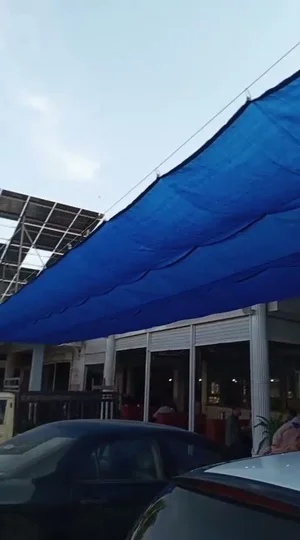 Sliding Blue Color Sunshade Net,Anti-UV,Shading rate 85%,Heat-resistance.