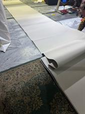 Heavy Duty Off white Canvas Tarpal.100% Waterproof+Heat-resistance with loops & rings on every 3 feet distance on all sides,All sides double stitched.