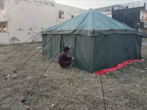 Military Canvas Tent 100% waterproof Made of light weight 100% Cotton Canvas Fabric. Cabin Tent is commonly used for outdoor camping. Its perfect for 9-10 Person.