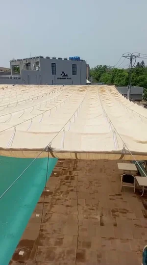 Sliding Beige Color Sunshade Net,Anti-UV,Shading rate 85%,Heat-resistance.