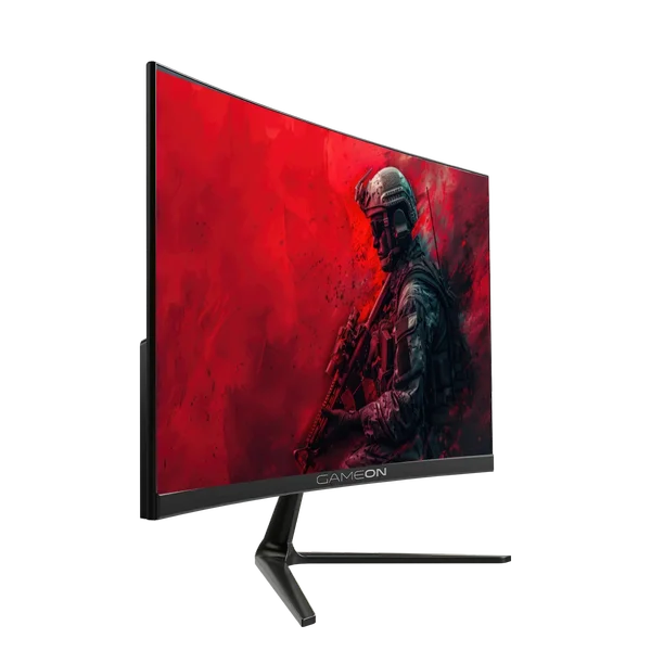 GameOn GOC24F120VA Pro Series Curved Gaming Monitor 24 inch, 1920x1080p FHD VA Panel, 120Hz, 1ms, HDMI 2.1, Freesync, Crosshair assistant, Built-in Speakers, Supports PS5, VRR