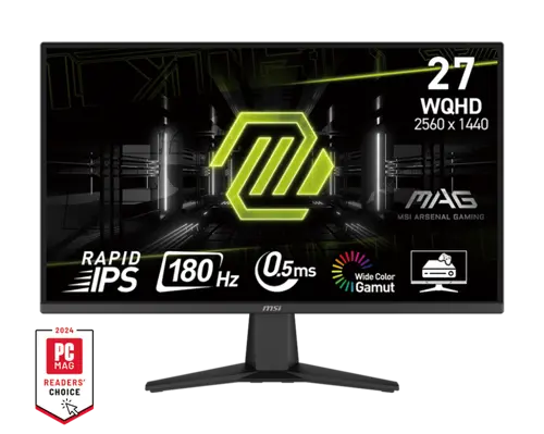 MSI MAG 275QF, 27″ 2K (2560×1440) WQHD 180Hz 0.5ms, Rapid IPS Gaming Monitor