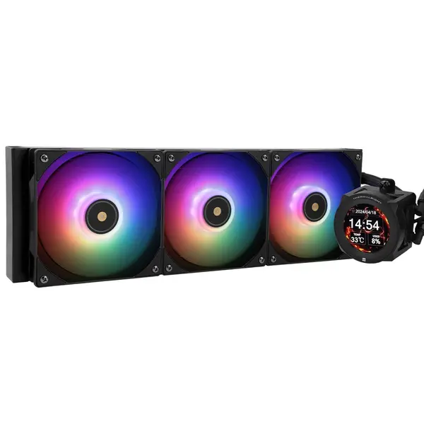 Thermalright TR 360 Core Vision LCD ARGB Black 360mm AIO Liquid CPU Cooler with Custom LCD Display