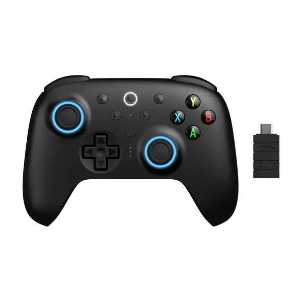 8BitDo Ultimate 2 Wireless Controller for Windows PC, Apple, Steam & Android, TMR Joysticks, Hall/Tactile Triggers, Motion Control, RGB Fire Ring, 1000Hz Polling Rate - Black