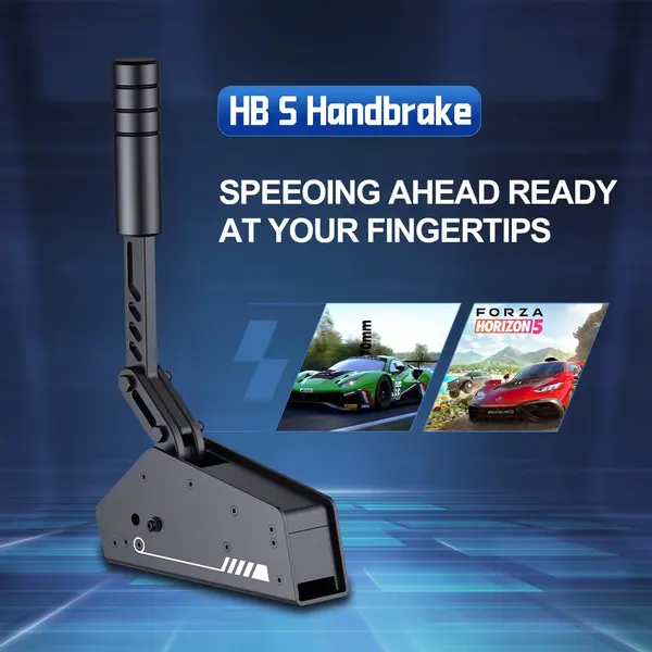 PXN USB PC Handbrake, HB S 16Bit Hall Sensor Linear Sim Handbrake for Racing Games Compatible with V3 V900 V9 V10 V12 G27 G29 G920 T500 T300 Applicable to Assett