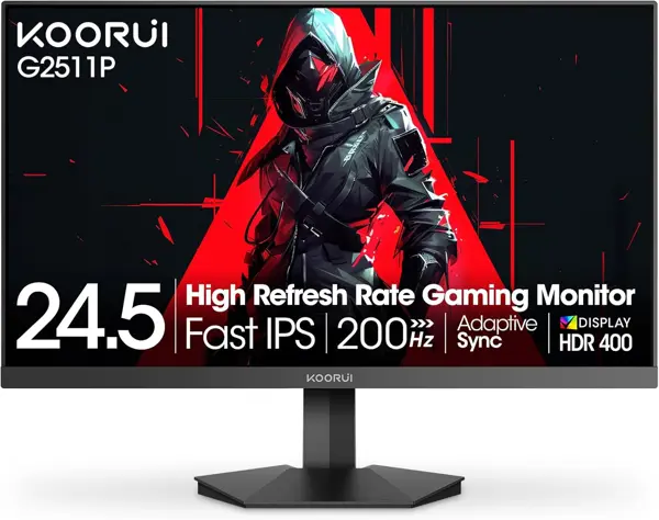 KOORUI 24.5" Gaming Monitor G2511P – 200Hz FHD IPS, 1ms, HDR400