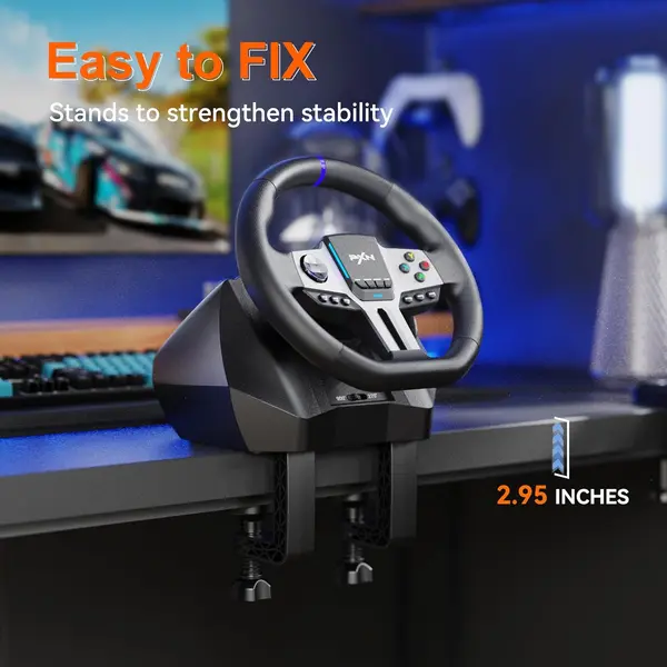 PXN V900 Gen2 PC Racing Wheel, Universal Usb Car Sim 270/900 Degree Race Steering Wheel with Pedals for PC, PS3, PS4, Xbox One, Xbox Series X/S, Switch