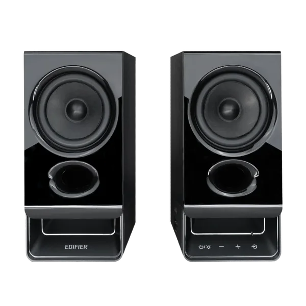 Edifier R20BT – Compact Bluetooth Speaker 2.0 Active Bookshelf Speakers, USB Audio, Dual RCA, Remote Control, Desktop PC Speakers (Black)