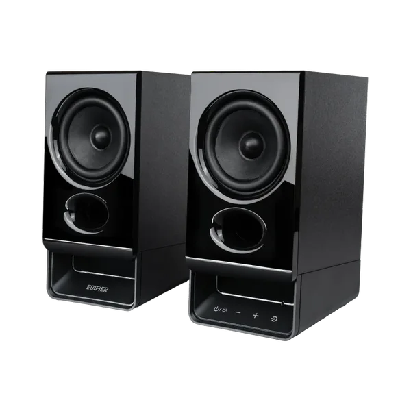 Edifier R20BT – Compact Bluetooth Speaker 2.0 Active Bookshelf Speakers, USB Audio, Dual RCA, Remote Control, Desktop PC Speakers (Black)