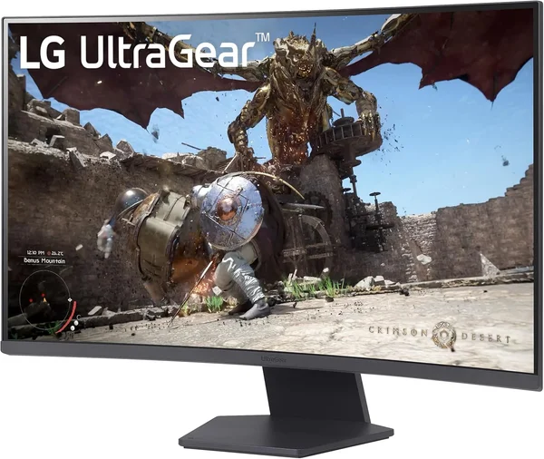 LG 32GS60QC-B UltraGear 32-inch Curved Gaming Monitor QHD (2560x1440) 180Hz 1ms 1000R VA AMD FreeSync HDR10 HDMI x2 DisplayPort