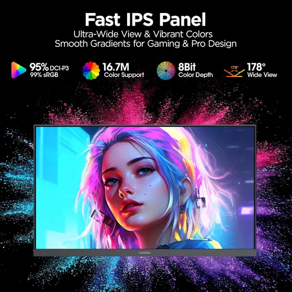 KOORUI G2511E Gaming Monitor, 24.5" FHD IPS 320Hz 1ms GTG, HDR400 95% DCI-P3, Adaptive Sync Compatible, Tilt Height and Vertical Adjustable, 2x HDMI 2.0 1x DP 1.4