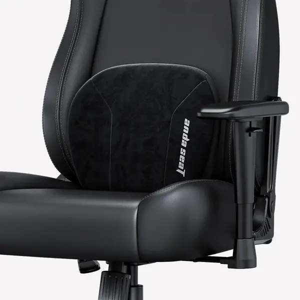 AndaSeat Memory Lumbar Pillow L (Black Fabric) Ergonomic Back Support Cushion