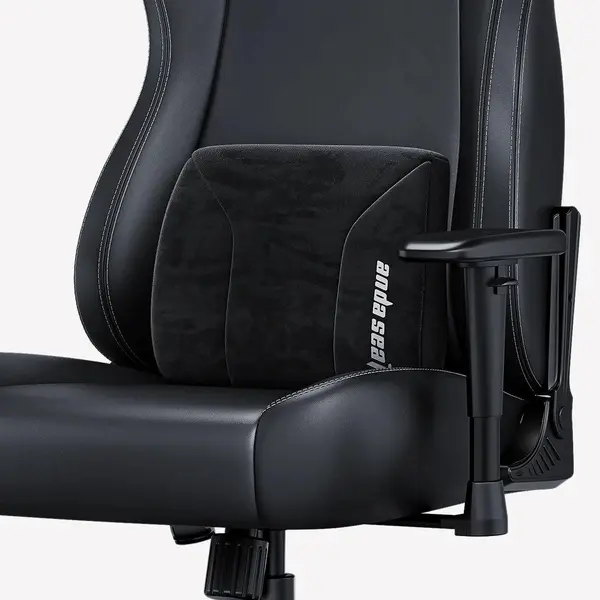 AndaSeat Memory Lumbar Pillow XL (Black Fabric) – Ergonomic Back Support Cushion