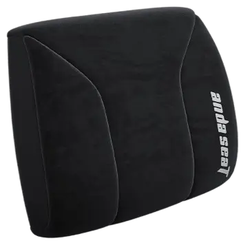 AndaSeat Memory Lumbar Pillow XL (Black Fabric) – Ergonomic Back Support Cushion