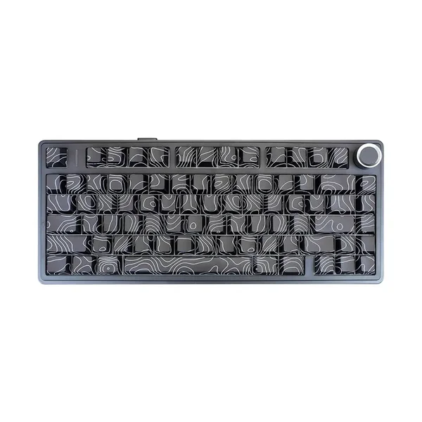 Aula F75 Gasket Mechanical Keyboard, 75% Wireless Hot Swappable Gaming Keyboard with Five-Layer Padding&Knob, Bluetooth/2.4GHz/USB-C, RGB, Pre-Lubed Switches (Black Contour)