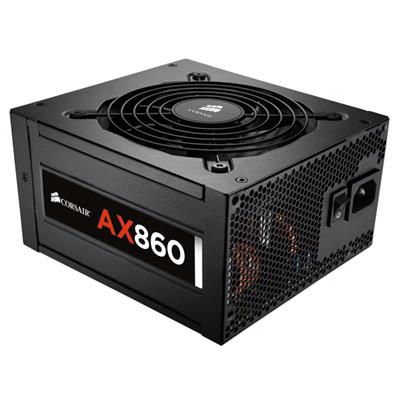 Corsair AX860 ATX Power Supply — 860 Watt 80 PLUS® PLATINUM Certified Fully-Modular PSU
