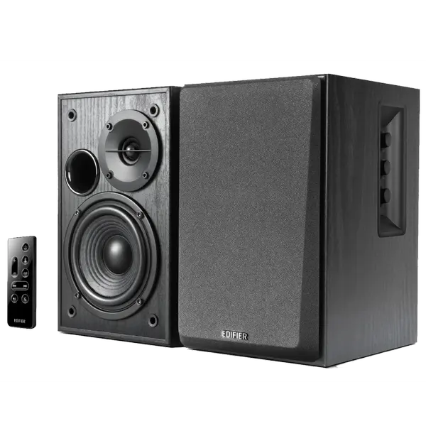 Edifier R1580MB – Active Bookshelf Speakers 2.0 with Bluetooth, Optical/RCA Inputs, Remote Control, Classic Wood Finish