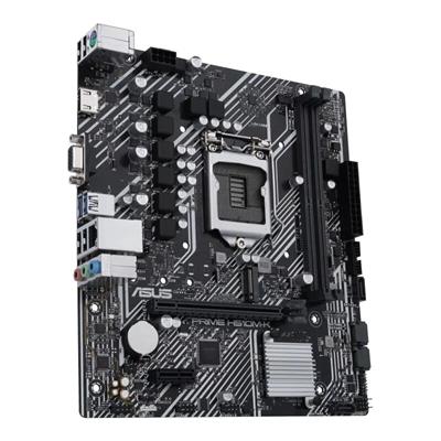 Intel® H510 (LGA 1200) micro ATX motherboard with PCIe 4.0, 32Gbps M.2 slot, Intel® 1 Gb Ethernet, HDMI, D-Sub, USB 3.2 Gen 1 Type-A, SATA 6 Gbps, COM header, and RGB header
