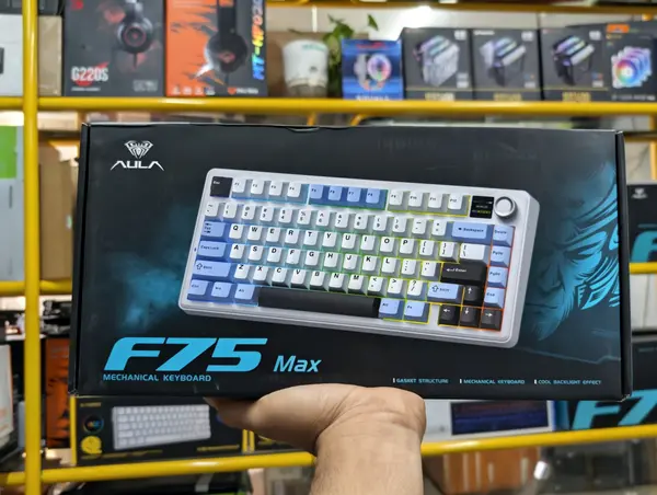 Aula F75 Max Wireless Mechanical Keyboard with TFT Screen and Knob - Gradient Gray
