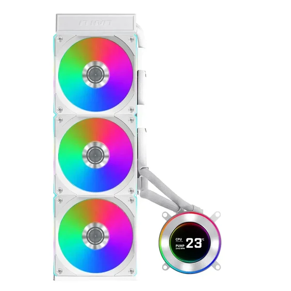 Lian Li Hydroshift II 360 CL RGB Liquid CPU Cooler - 360mm AIO, 3X 120 RGB Fans, 2.1” IPS LCD Screen, 3 Control Mode, Flexible Tubes Clamp 