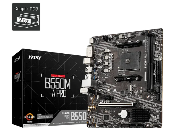 MSI B550M-A Pro AMD AM4 microATX Motherboard