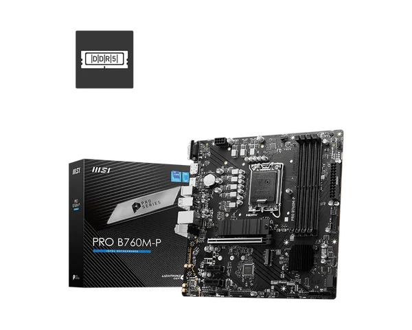 MSI Pro B760M-P DDR5 Intel 12/13/14th Gen microATX Motherboard