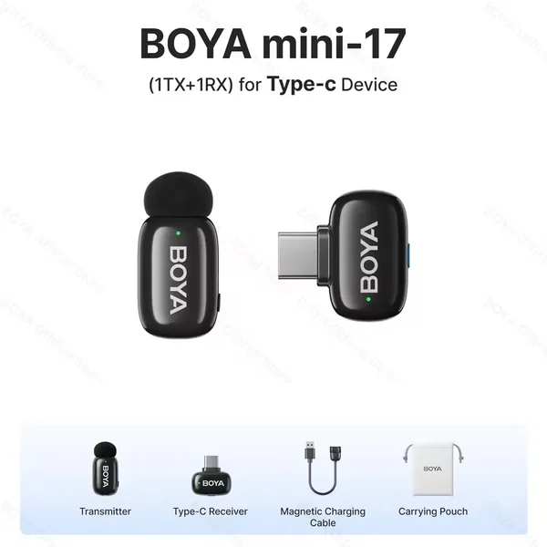 BOYA MINI 17 (FOR TYPE-C ONLY) SINGLE WIRELESS MICROPHONE
