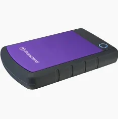 Transcend StoreJet 25H3B 4TB USB 3.1 Gen 1 Rugged Portable Hard Drive - Purple