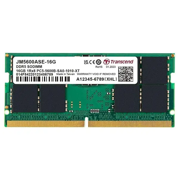 Transcend 16GB 5600MHz DDR5 Laptop RAM – High-Speed Memory Upgrade