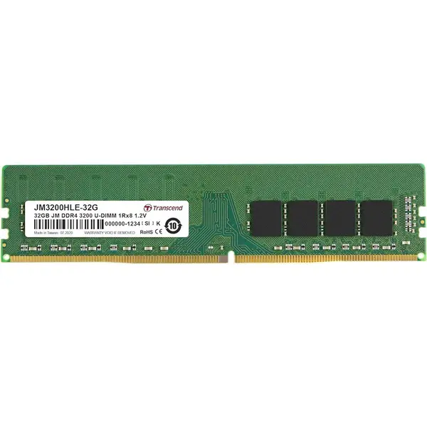 Transcend 32GB 3200MHz Desktop DDR4 RAM – High-Speed Memory for PCs